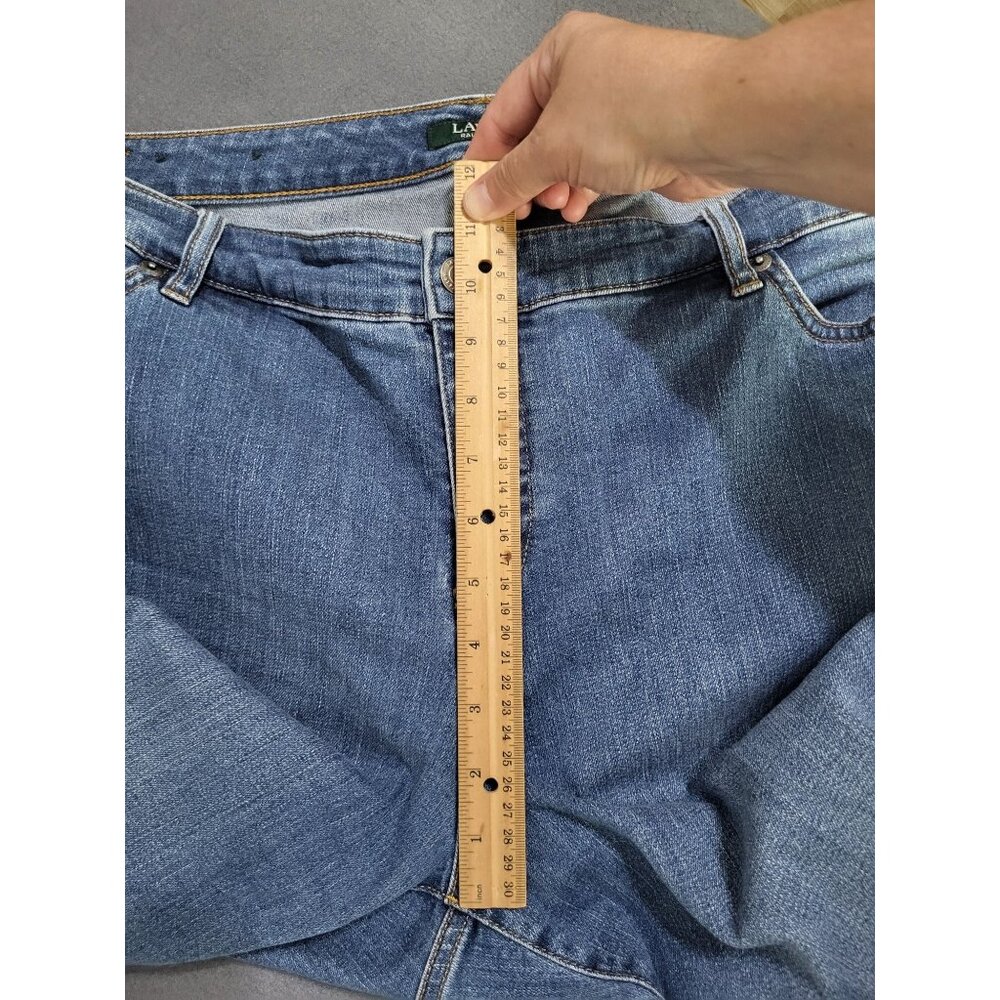 LAUREN RALPH LAUREN Women's SZ 16W Premier Straight Denim Jeans Classic - Picture 8 of 10